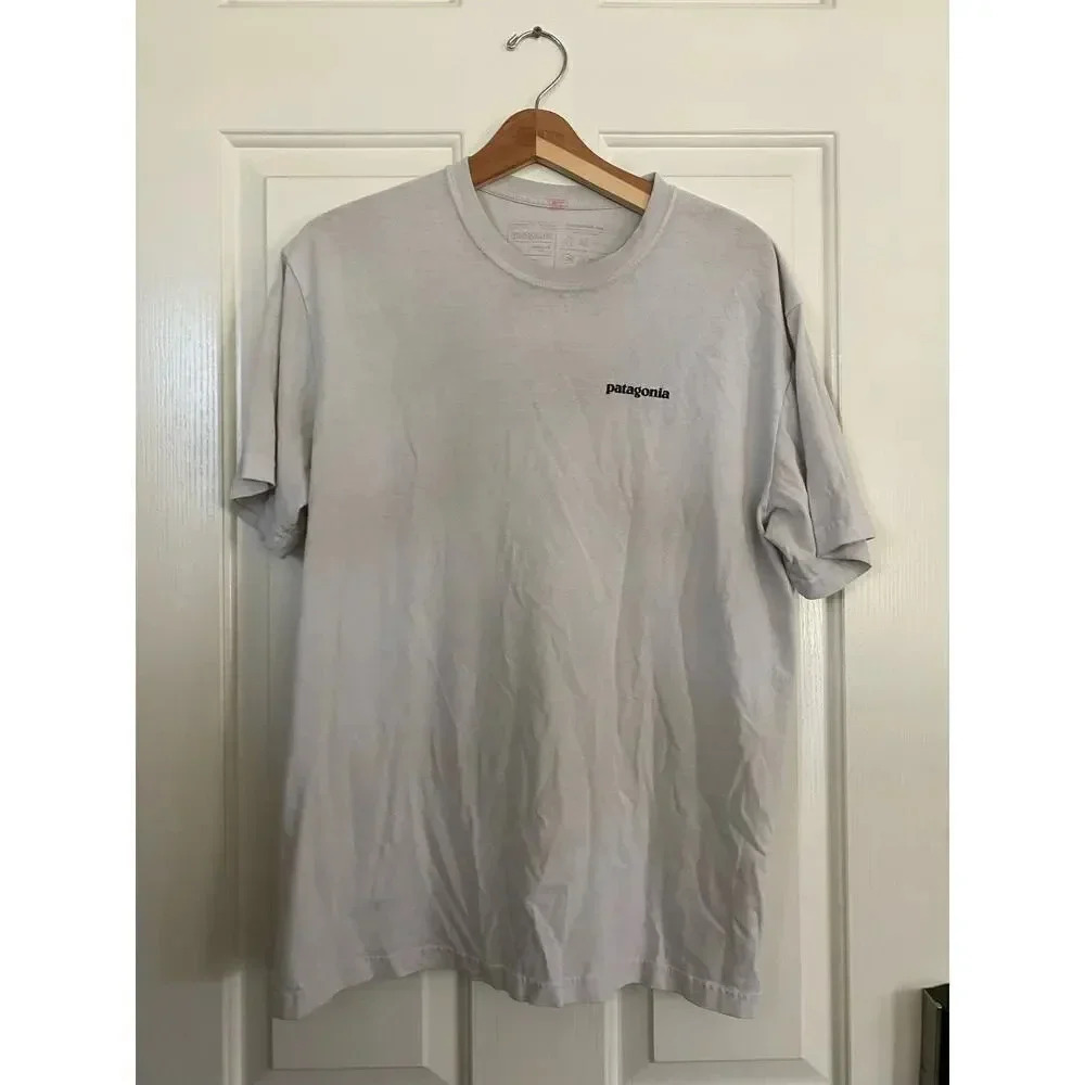 Patagonia grey Shark Graphic Regular Fit Short Sleeve T-Shirt Size L - Picture 2 of 5